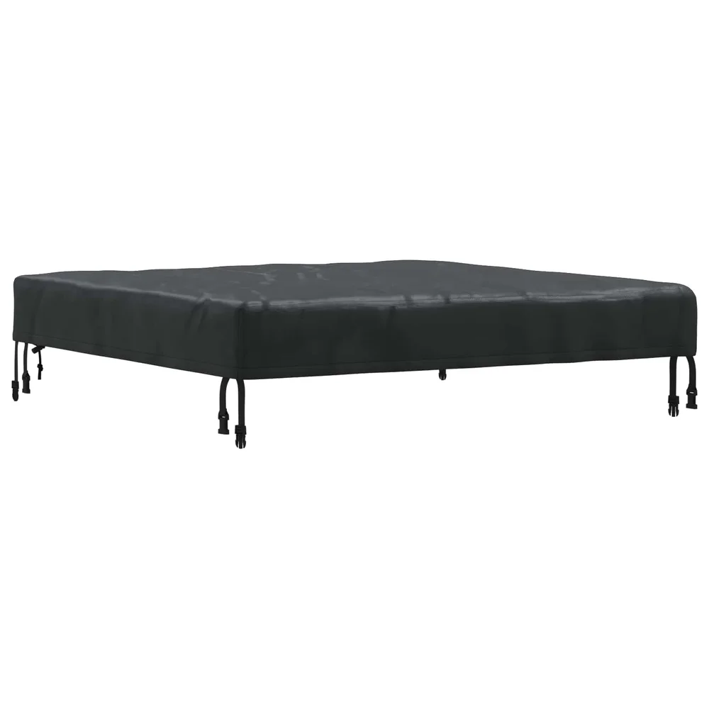 vidaXL Bordduk 102 x 102 x 15 cm Torget Vanntett Svart v:4198094