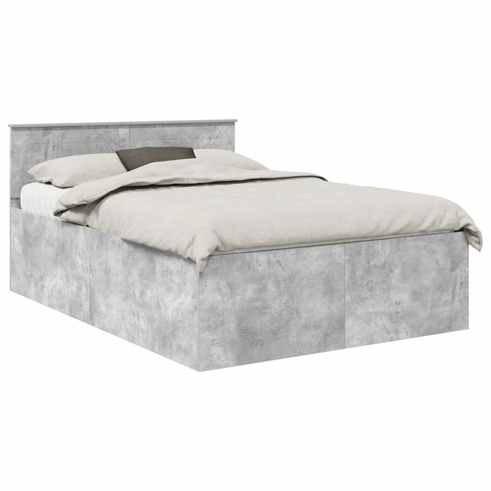 vidaXL Sengestamme Betonggrå 150 x 200 cm Konstruert tre v:2585356
