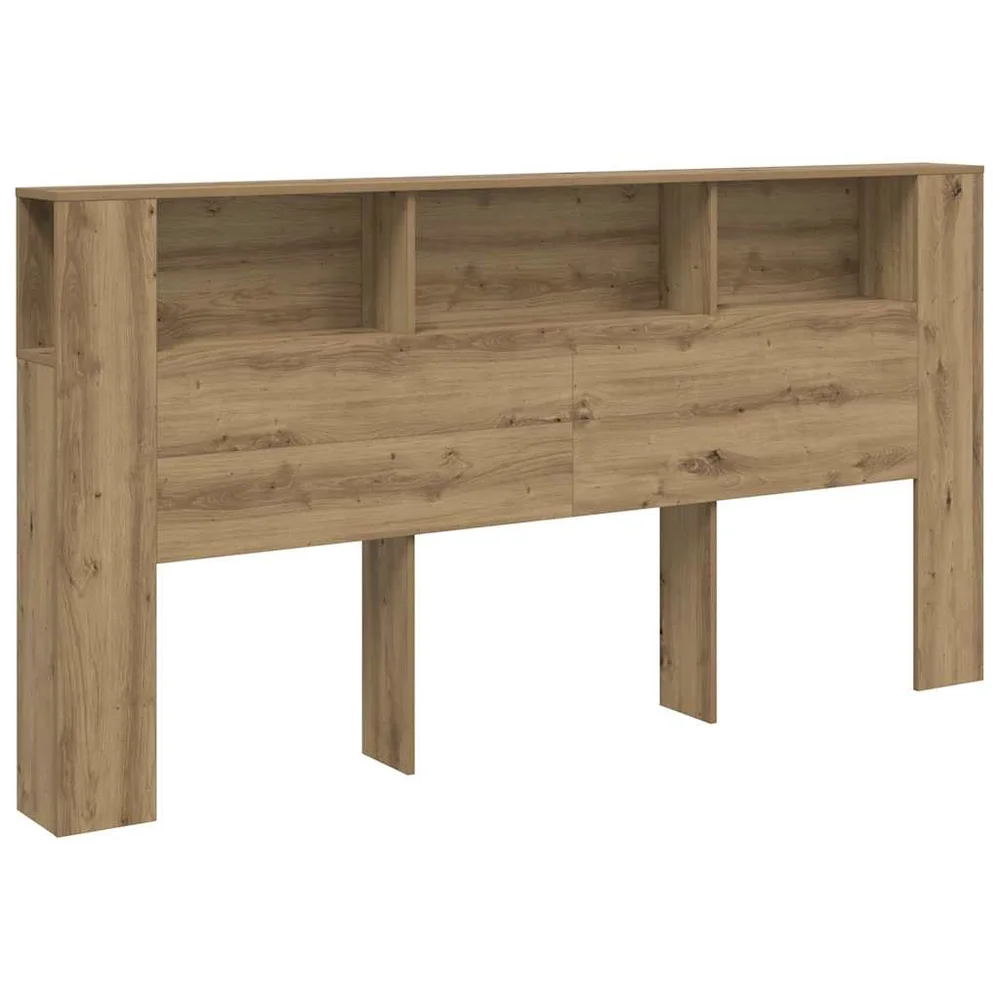 vidaXL Hodegavl med hyller artisan eik 200x19x103,5 cm konstruert tre v:1137717