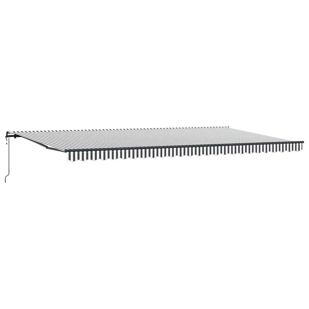 vidaXL Automatisk uttrekkbar markise antrasitt og hvit 600×300 cm v:6212110 vidaXL Automatisk uttrekkbar markise antrasitt og hvit 600×300 cm v:6212110