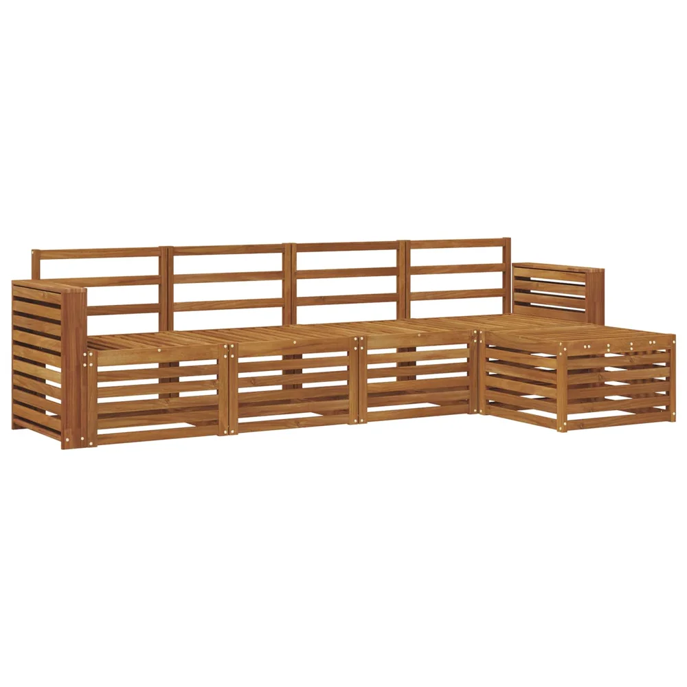 vidaXL Utendørs sofa-sett 5 stk. Naturlig v:921410