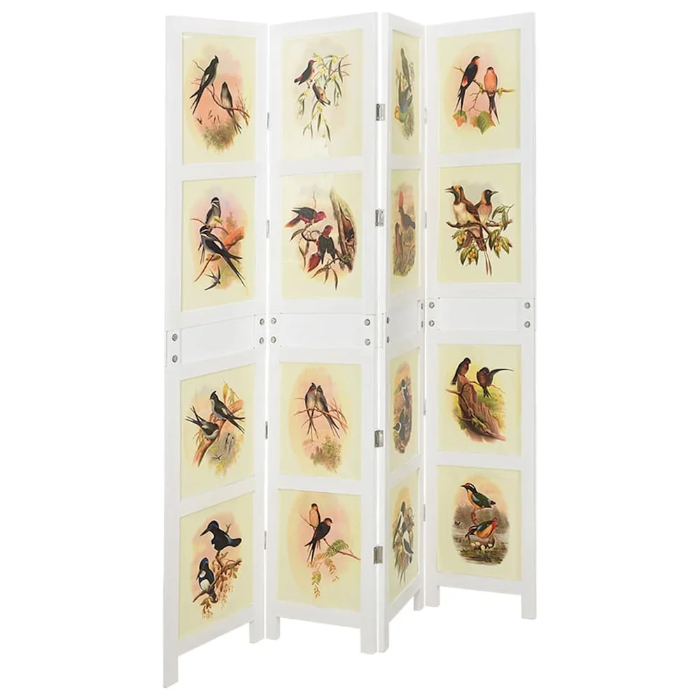 vidaXL Romdivider Panel Hvit 141,5 x 165 cm MDF v:6348607