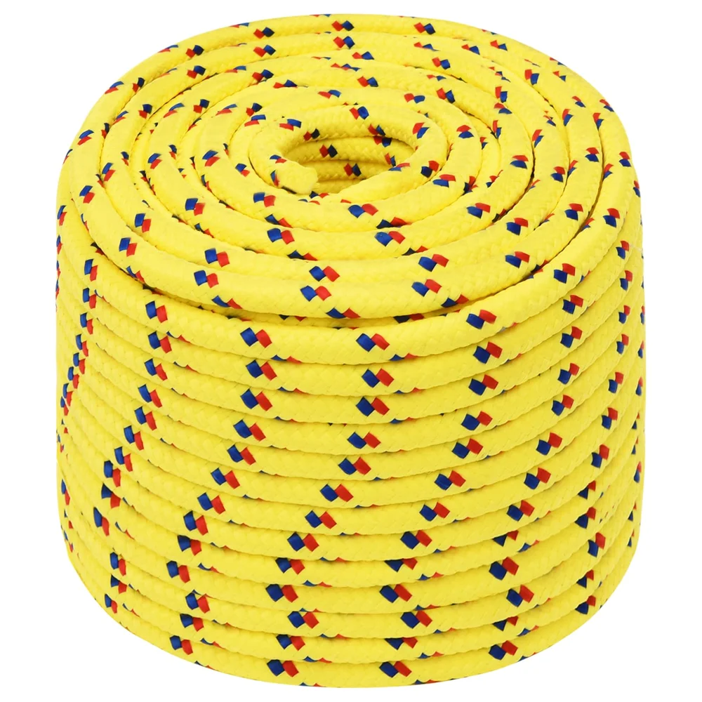 vidaXL Universaltau i polypropylen 12 mm 25 m Gul PP v:5383738