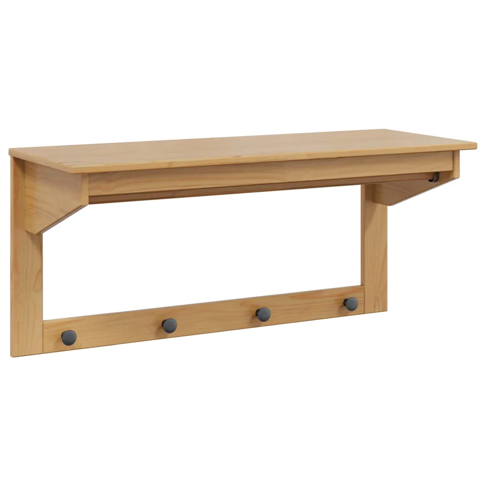 vidaXL Kleshenger HILL Honning brun 90 x 35 x 41.5 cm Massiv furu v:9322097 vidaXL Kleshenger HILL Honning brun 90 x 35 x 41.5 cm Massiv furu v:9322097