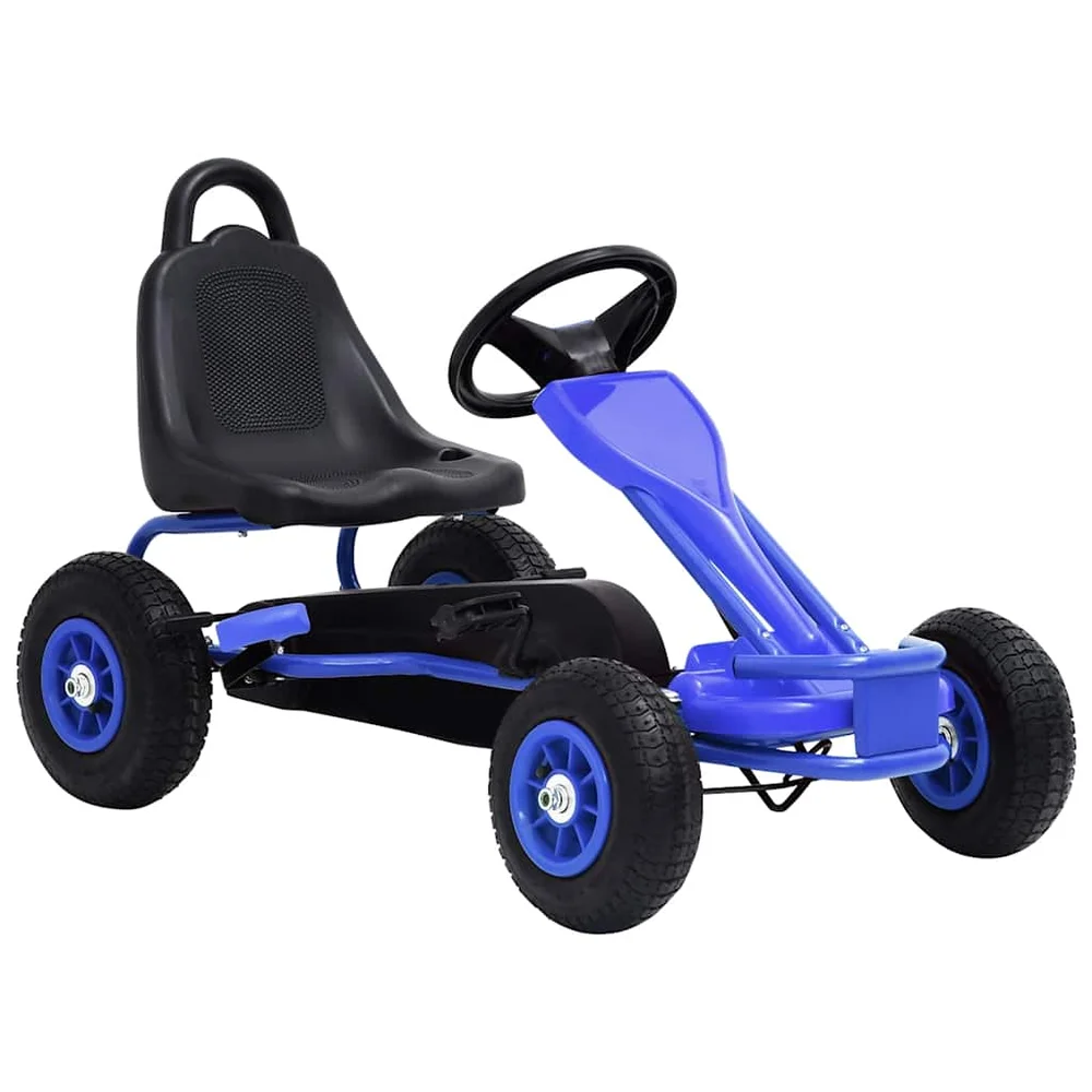 vidaXL Pedal-go-kart med pneumatiske dekk blå v:3762904