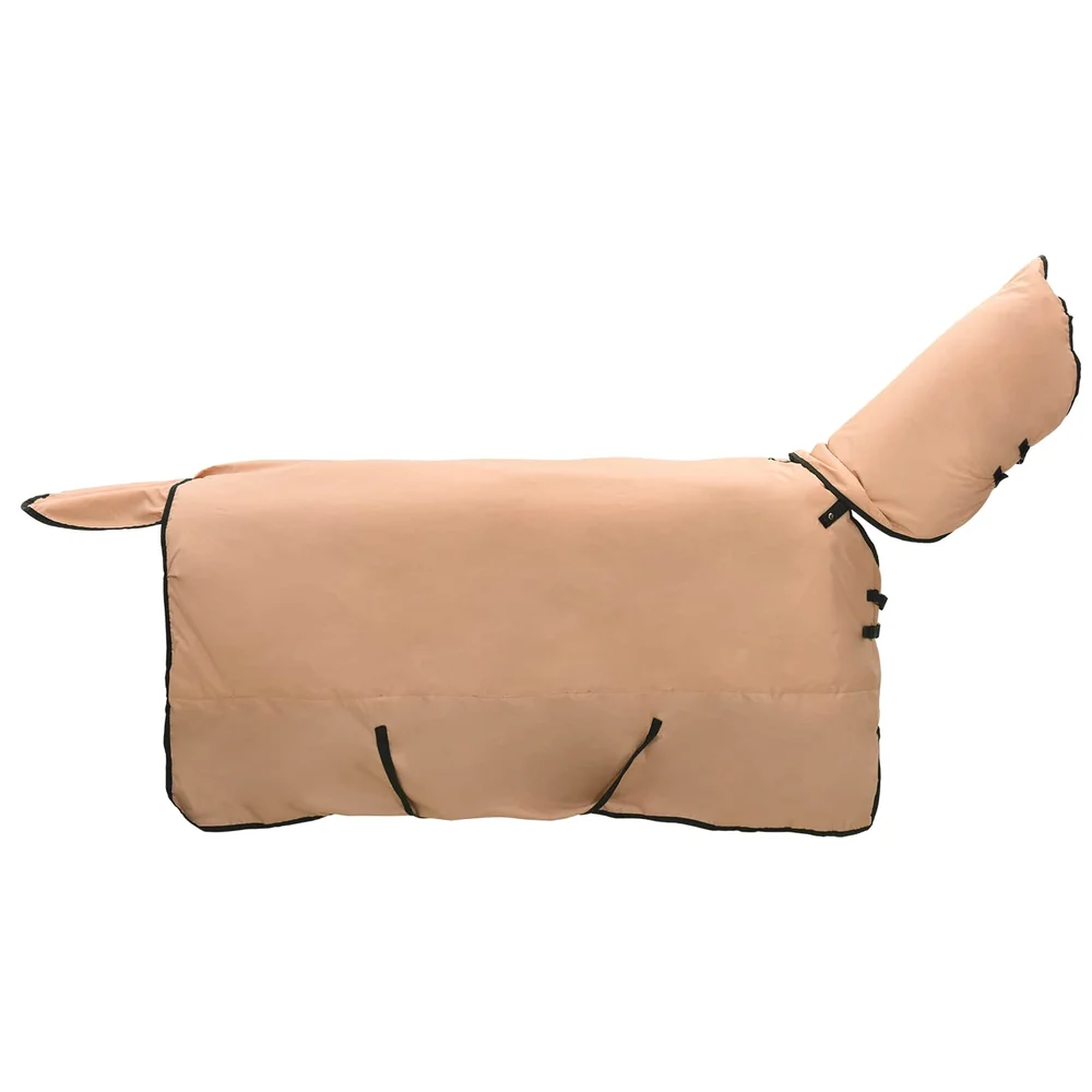 vidaXL Hestepledd Cappuccino 135 cm Polyester v:6131272
