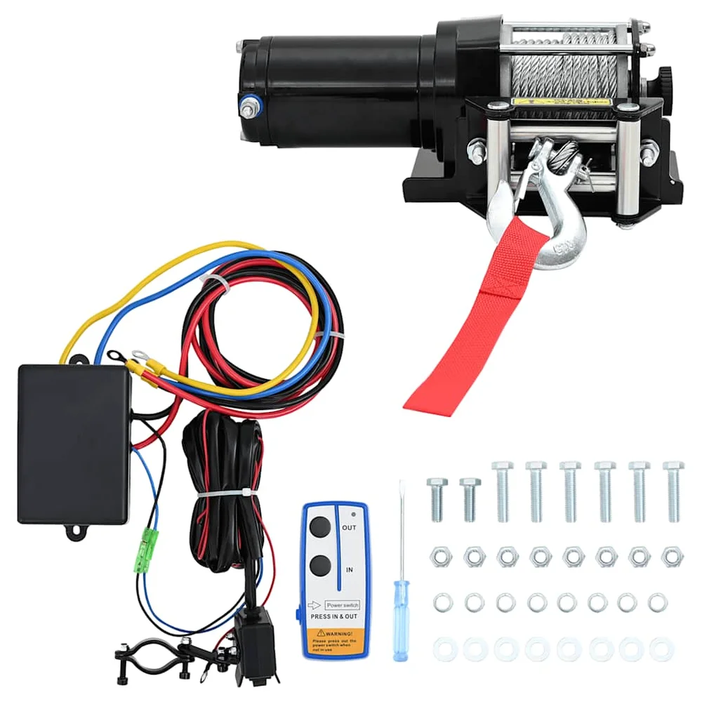 12V Elektrisk Vinsj 1360 KG med Trådløs Fjernkontroll v:2787581 12V Elektrisk Vinsj 1360 KG med Trådløs Fjernkontroll v:2787581