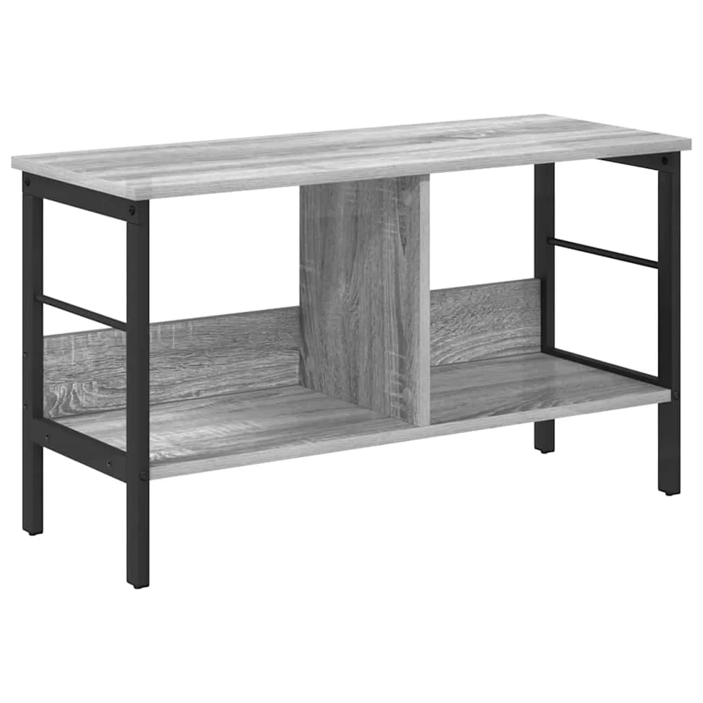 vidaXL Bokhylle 2 nivåer 82 x 32 x 47 cm Konstruert tre Grå Sonoma v:1986768 vidaXL Bokhylle 2 nivåer 82 x 32 x 47 cm Konstruert tre Grå Sonoma v:1986768