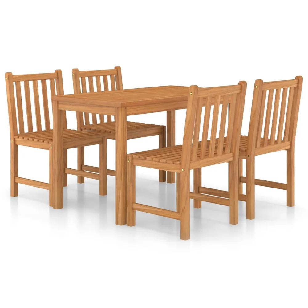 vidaXL 5-delers hagespisesett 120×70 cm heltre teak v:2396677 vidaXL 5-delers hagespisesett 120×70 cm heltre teak v:2396677