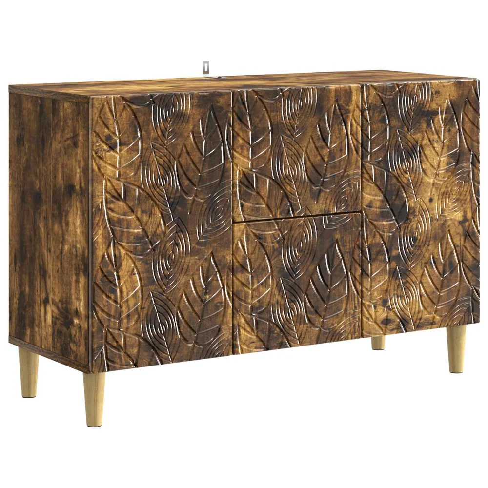 vidaXL Serviesskap Røkt Eik 89 x 34,5 x 60 cm Konstruert tre v:7060170