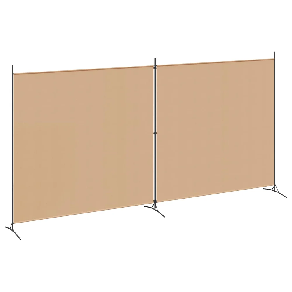vidaXL 2-Panels Rom Skillevegg Beige 348 x 180 cm Stoff v:8273589 vidaXL 2-Panels Rom Skillevegg Beige 348 x 180 cm Stoff v:8273589