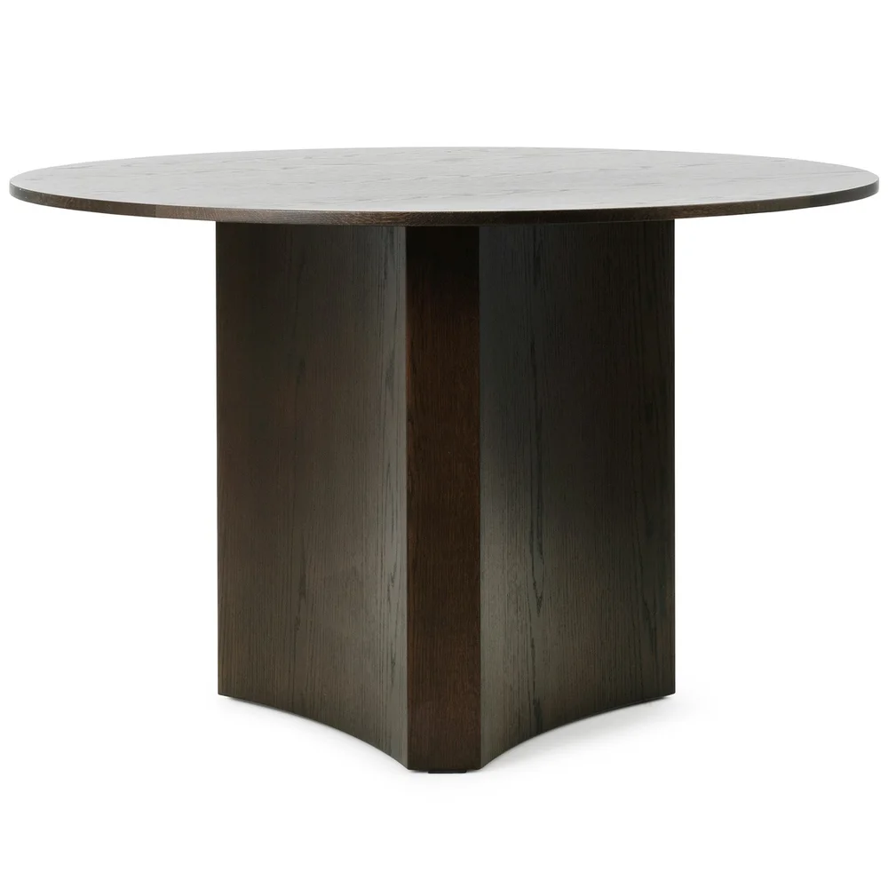 Bue Dining Table Ø120 cm, Dark Stained Oak v:9765661