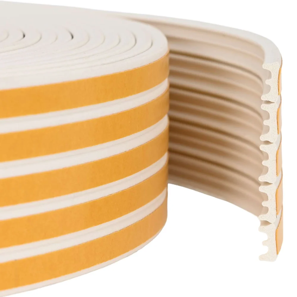 vidaXL Selvklebende vindusforsegling Hvit 9 x 4 mm 100 m EPDM Skum v:5530214