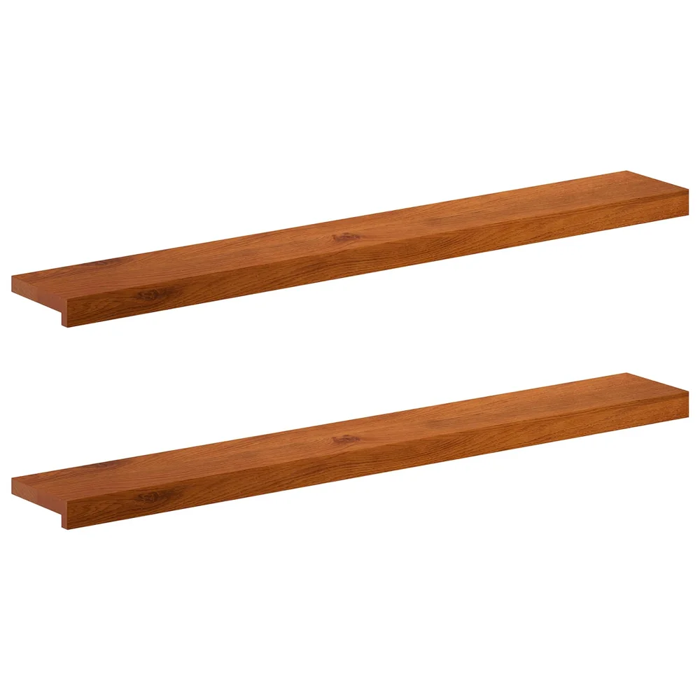 vidaXL Vinduplanker 2 stk. Brun 120 x 15 x 2 cm Massivt Eiketre v:8029587