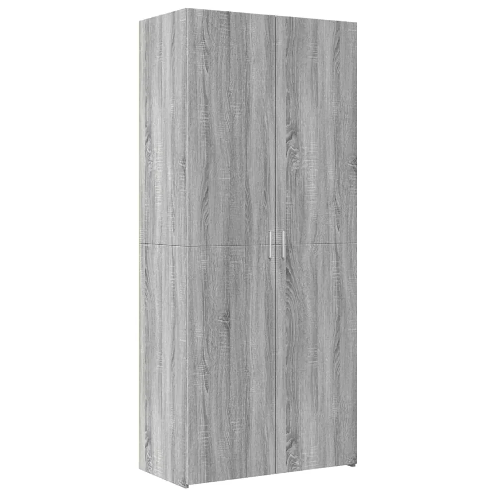 vidaXL Highboard grå sonoma 80x42,5x185 cm konstruert tre v:2632808