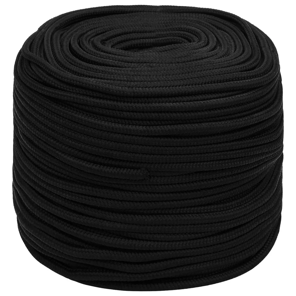 vidaXL Allsidig brukstau 10 mm 100 m Svart Polyester v:7754099 vidaXL Allsidig brukstau 10 mm 100 m Svart Polyester v:7754099