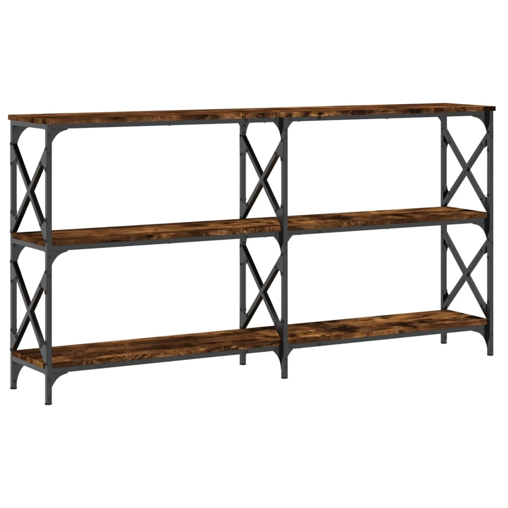 vidaXL Konsollbord røkt eik 156x28x80,5 cm konstruert tre v:148478 vidaXL Konsollbord røkt eik 156x28x80,5 cm konstruert tre v:148478