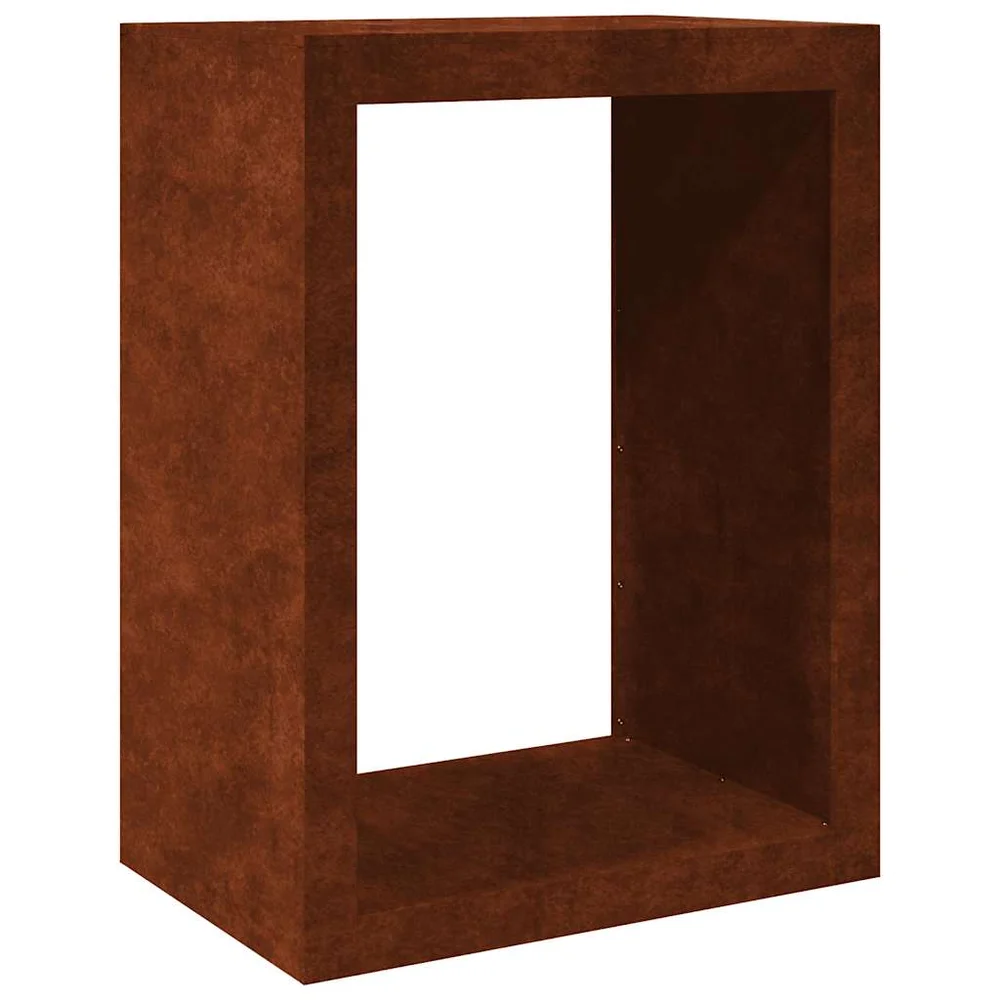 vidaXL Vedstativ 60x40x80 cm oksidert stål v:2669013