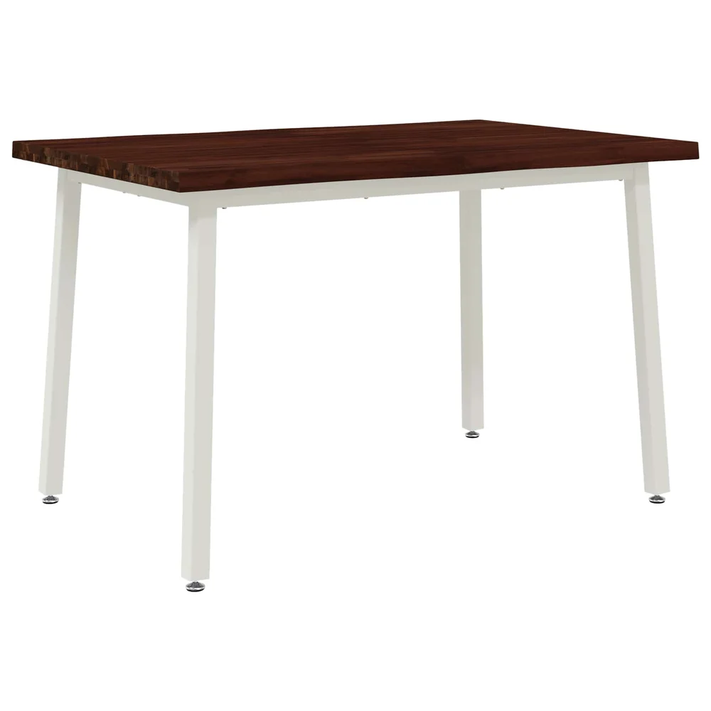 vidaXL 110 x 55 x 75 cm Solid akasietre Mørk Brun og Hvit Rektangulær v:504751 vidaXL 110 x 55 x 75 cm Solid akasietre Mørk Brun og Hvit Rektangulær v:504751