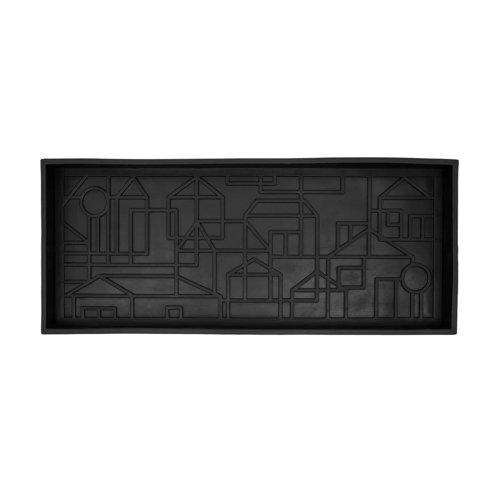 Rubber Boot Tray City Dørmatte, Svart, Gummi v:3739630