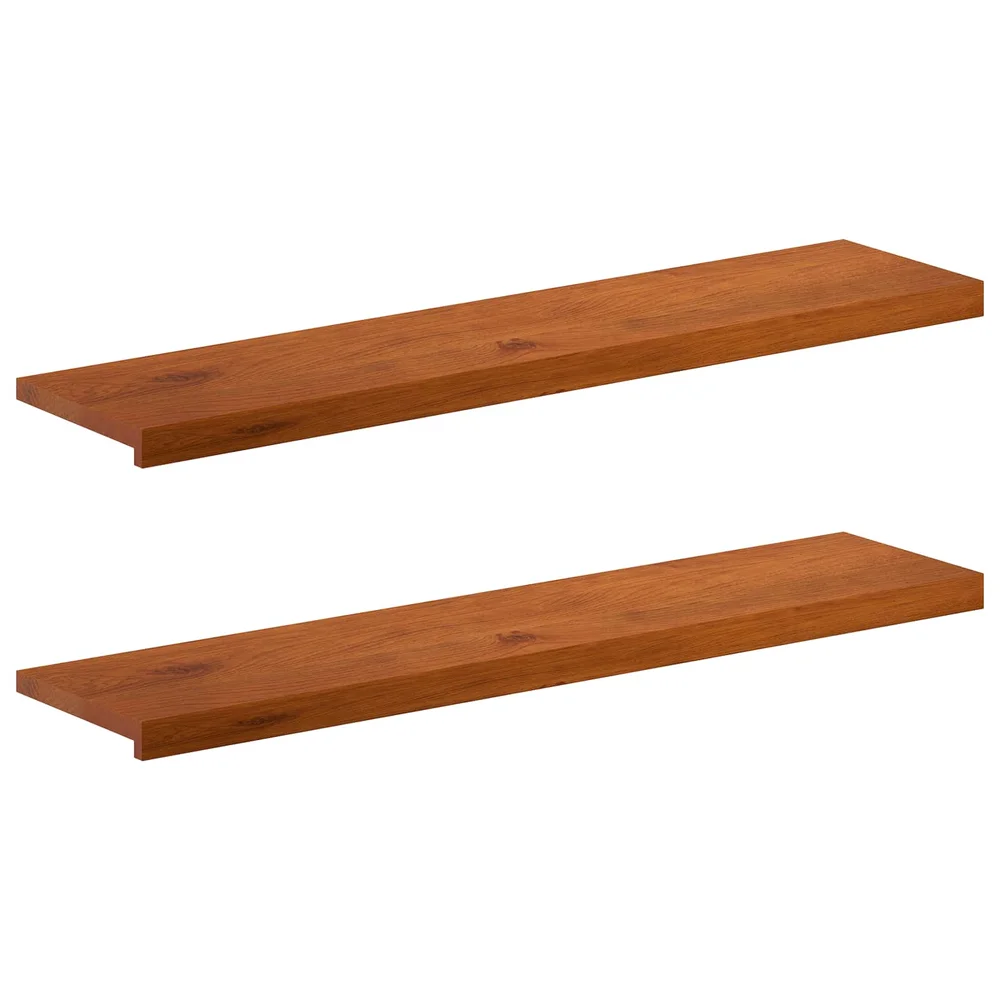 vidaXL Vinduplanker 2 stk. Brun 110 x 25 x 2 cm Massivt Eiketre v:8051497