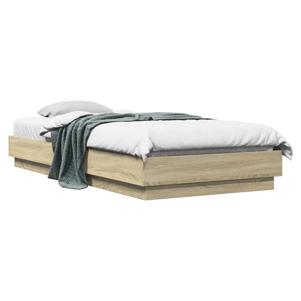 vidaXL Gulvsengramme Sonoma eik 80 x 200 cm Konstruert tre v:4459149