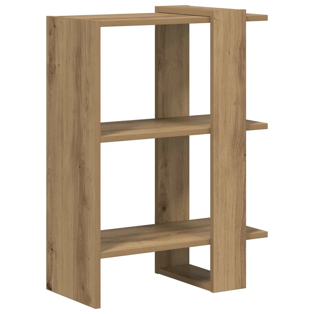 vidaXL Bokhylle 2 nivåer 52 x 25 x 71,5 cm Konstruert tre Artisan Eik v:2755404