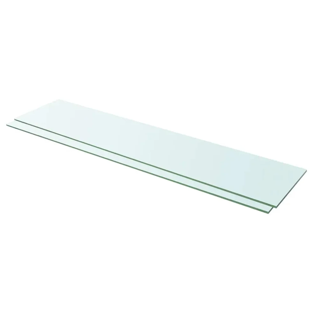 vidaXL Hyllepaneler 2 stk klart glass 110x25 cm v:7954628