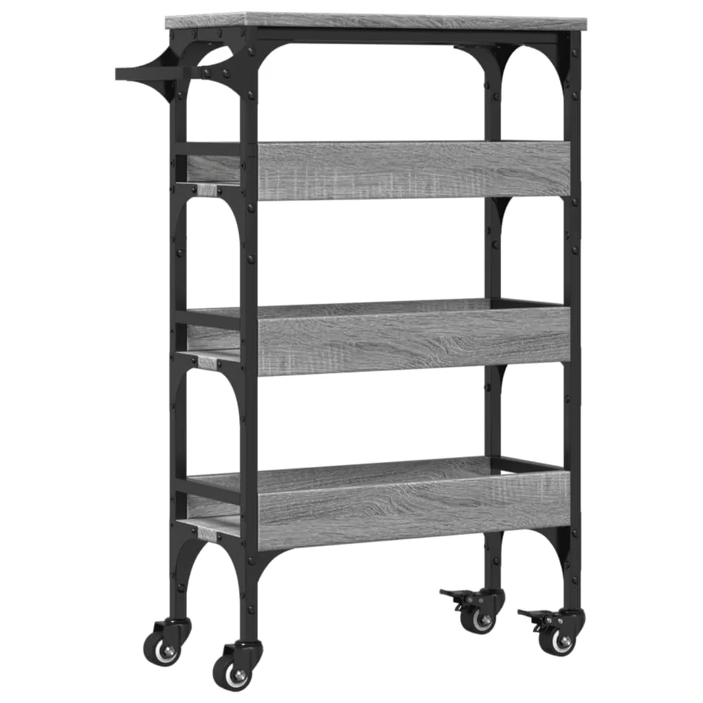 vidaXL Kjøkkentralle grå sonoma 53x20x76 cm konstruert tre v:3182072