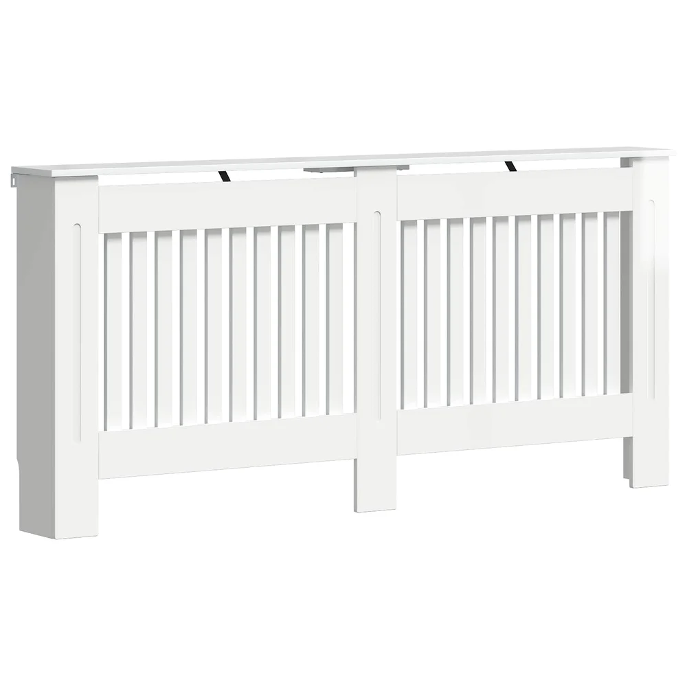 vidaXL Radiator Deksel Høgglans hvit 172 x 19 x 81,5 cm Konstruert tre v:5286351 vidaXL Radiator Deksel Høgglans hvit 172 x 19 x 81,5 cm Konstruert tre v:5286351