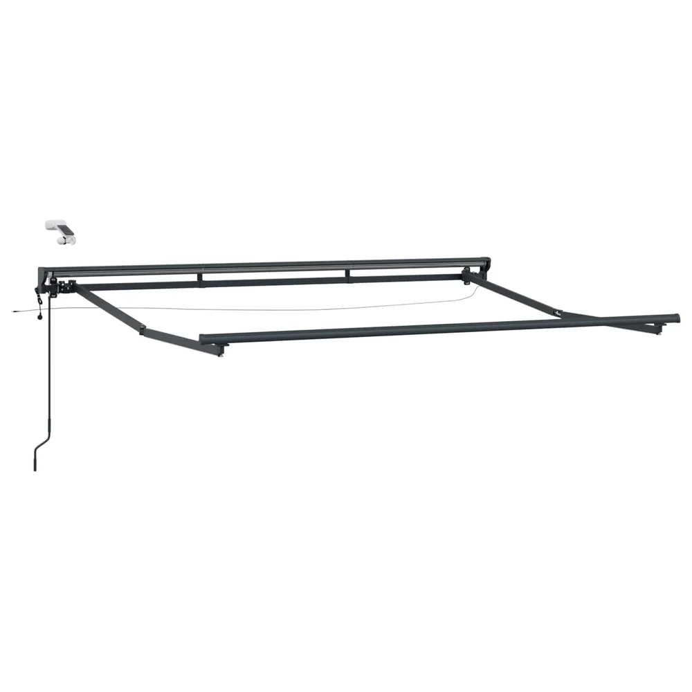 vidaXL Elektrisk markisedukke med LED Antrasitt 2,5 x 2 m Aluminium v:2401404 vidaXL Elektrisk markisedukke med LED Antrasitt 2,5 x 2 m Aluminium v:2401404