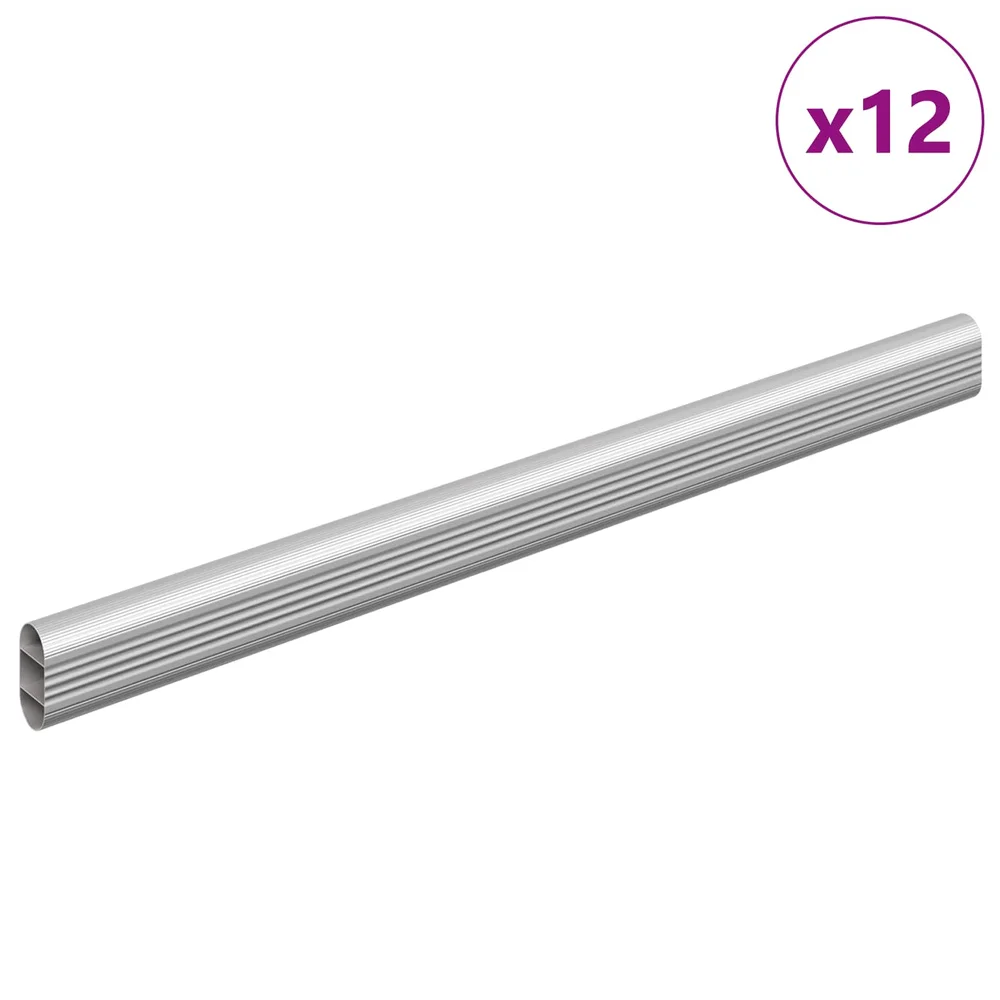 vidaXL Klesslanger 12 stk. sølv 464 x 15 x 29 mm Aluminium Legering v:4007048 vidaXL Klesslanger 12 stk. sølv 464 x 15 x 29 mm Aluminium Legering v:4007048
