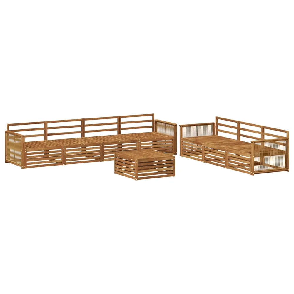 vidaXL Utendørs sofa-sett 8 stk. Naturlig Solid akasietre v:5503898