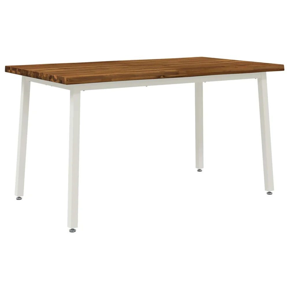 vidaXL 120 x 90 x 75 cm Solid akasietre Naturlig og Hvit Rektangulær v:6242478 vidaXL 120 x 90 x 75 cm Solid akasietre Naturlig og Hvit Rektangulær v:6242478