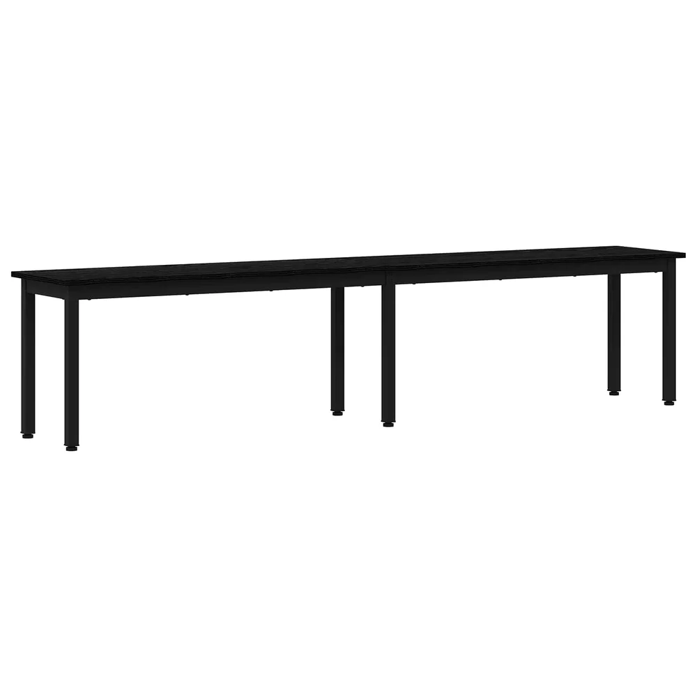 vidaXL benk Svart Eik 200 x 35 x 45 cm Konstruert tre v:603313