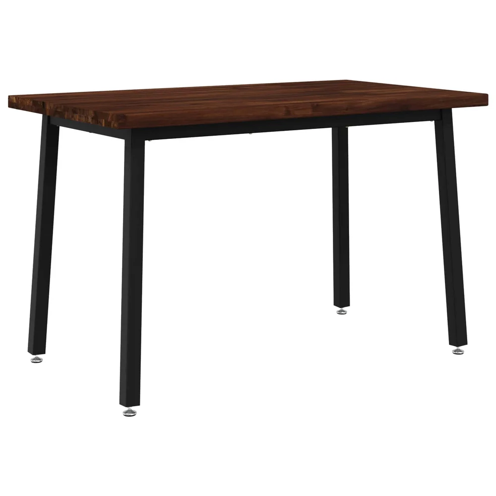 vidaXL 120 x 70 x 75 cm Solid akasietre Mørk brun og svart Rektangulær v:7798567 vidaXL 120 x 70 x 75 cm Solid akasietre Mørk brun og svart Rektangulær v:7798567
