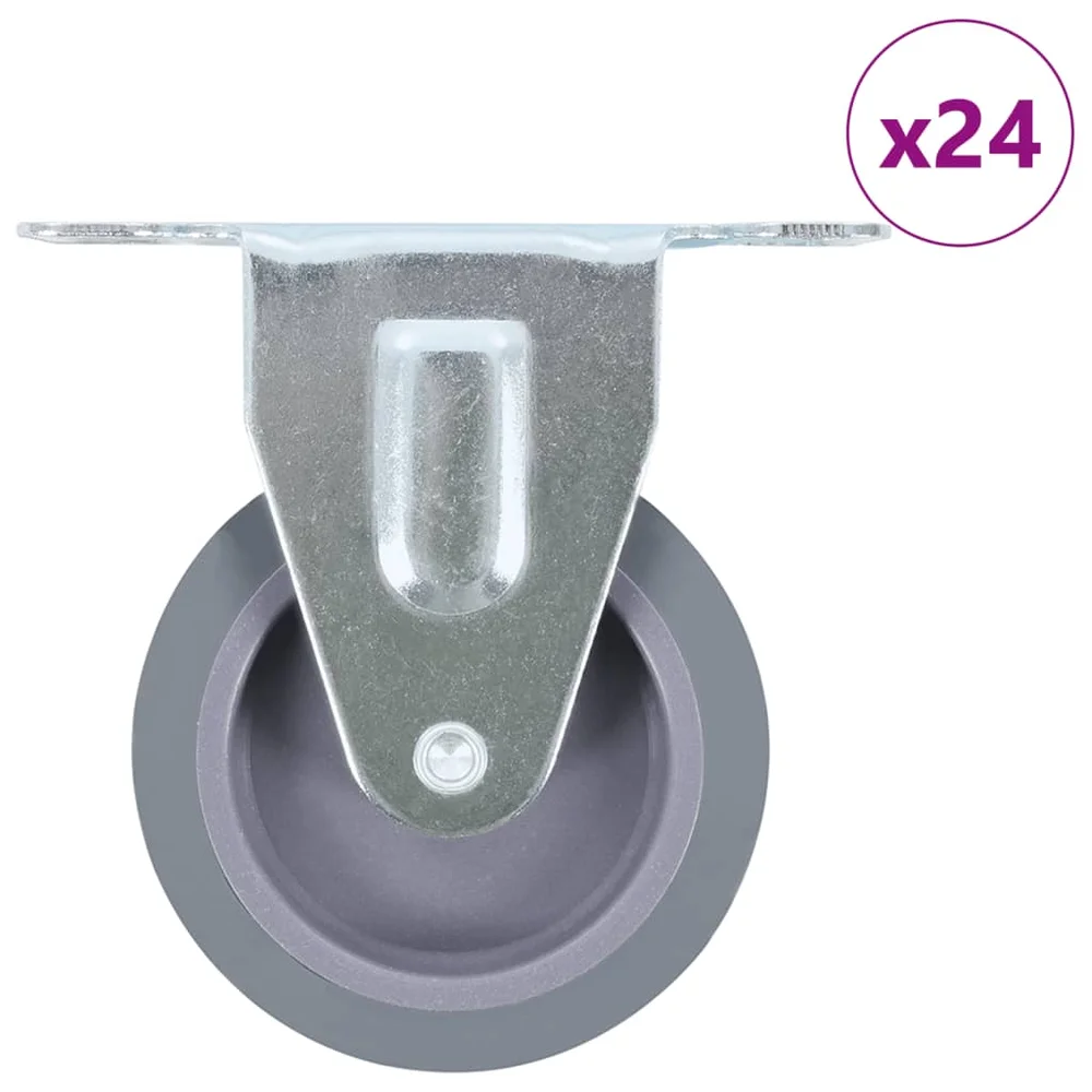 vidaXL Faste hjul 24 stk 75 mm v:8295324 vidaXL Faste hjul 24 stk 75 mm v:8295324