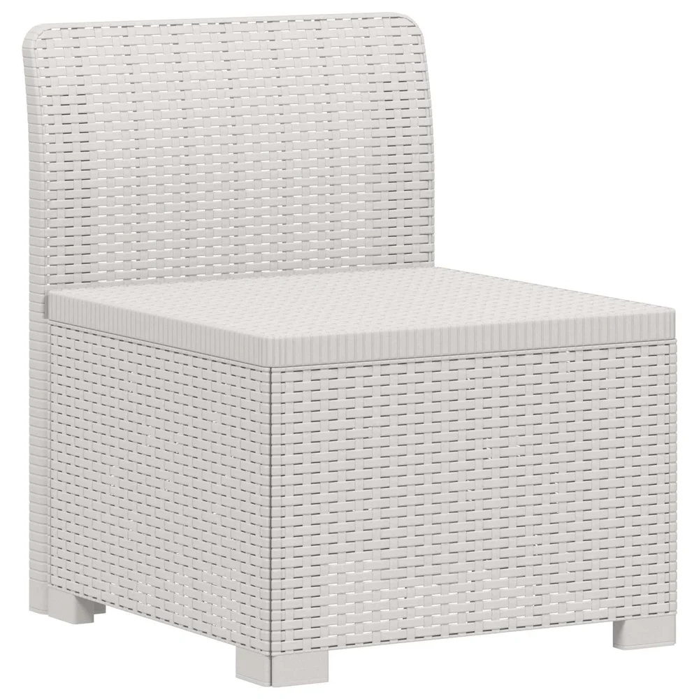 vidaXL 1-seters Hage Sofa Rattan Utseende PP Hvit v:1164097 vidaXL 1-seters Hage Sofa Rattan Utseende PP Hvit v:1164097