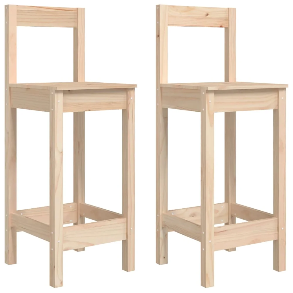 vidaXL Barstoler 2 stk 40×41,5×112 cm heltre furu v:1554671 vidaXL Barstoler 2 stk 40×41,5×112 cm heltre furu v:1554671