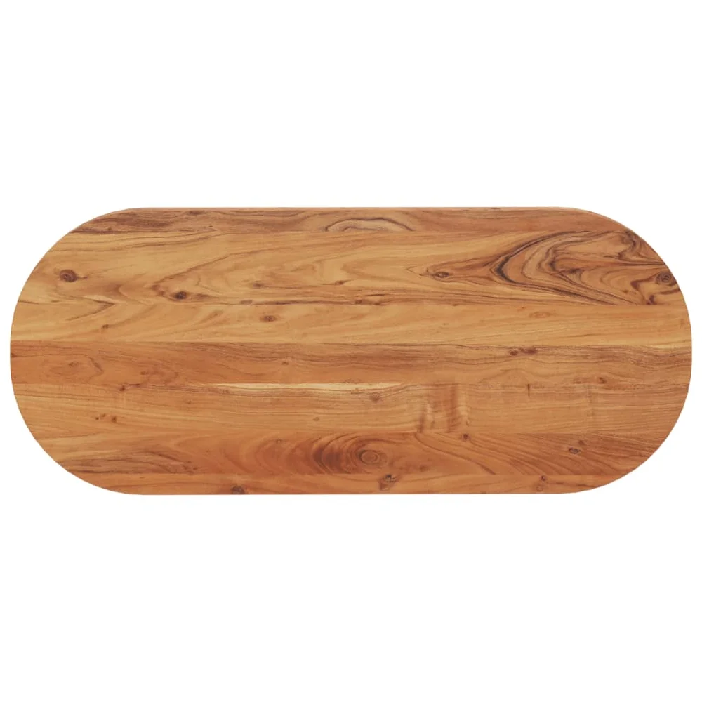 vidaXL Bordplate 100x40x3,8 cm oval heltre akasie v:2495677