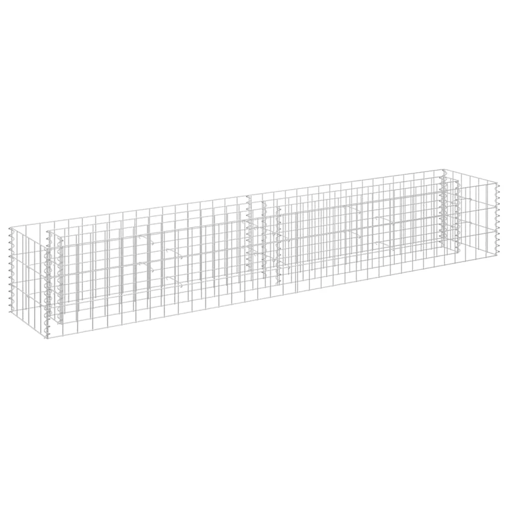 vidaXL Gabion høybed galvanisert stål 180x30x30 cm v:3133539 vidaXL Gabion høybed galvanisert stål 180x30x30 cm v:3133539