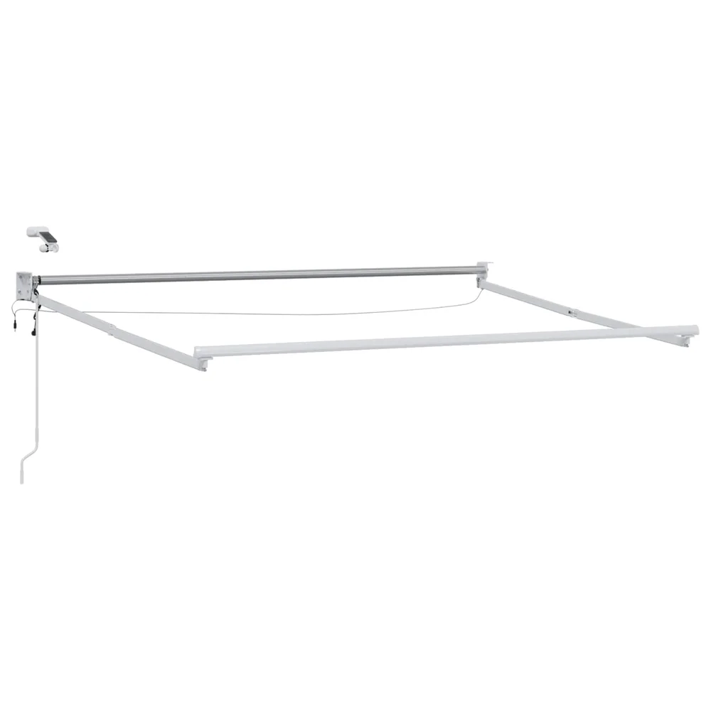 vidaXL Electric Awning Frame with LED and Wind Sensor 2.5 x 2 m Hvit v:2360028 vidaXL Electric Awning Frame with LED and Wind Sensor 2.5 x 2 m Hvit v:2360028