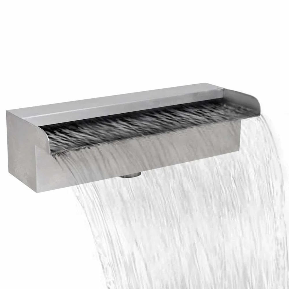 Rektangulær foss i rustfritt stål 30 cm v:1201556 Rektangulær foss i rustfritt stål 30 cm v:1201556