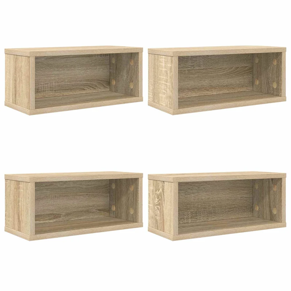 vidaXL CD-oppbevaringsstativ 4 stk. Sonoma eik 40 x 17 x 17 cm v:5364506 vidaXL CD-oppbevaringsstativ 4 stk. Sonoma eik 40 x 17 x 17 cm v:5364506