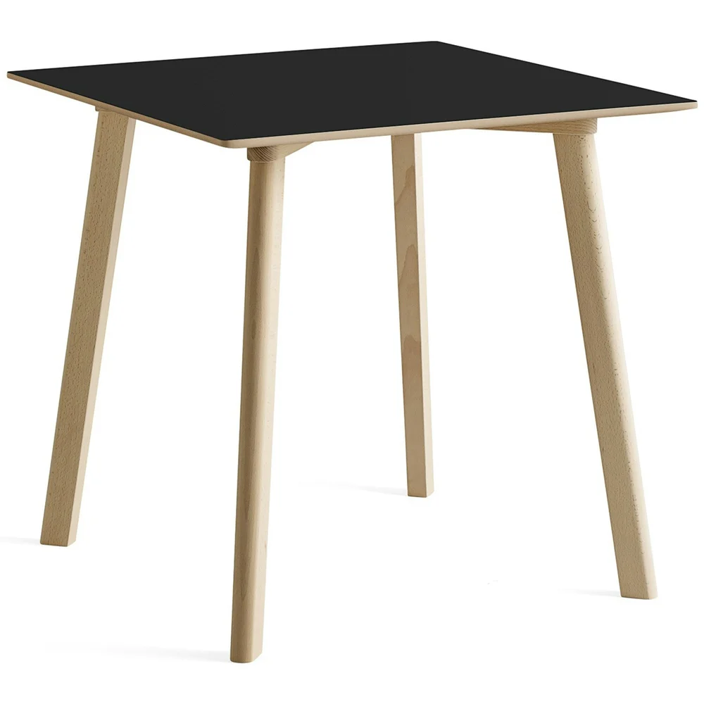 CPH Deux 210 2.0 Bord 75x75 cm, Sort / Ubehandlet Bøk v:2401707