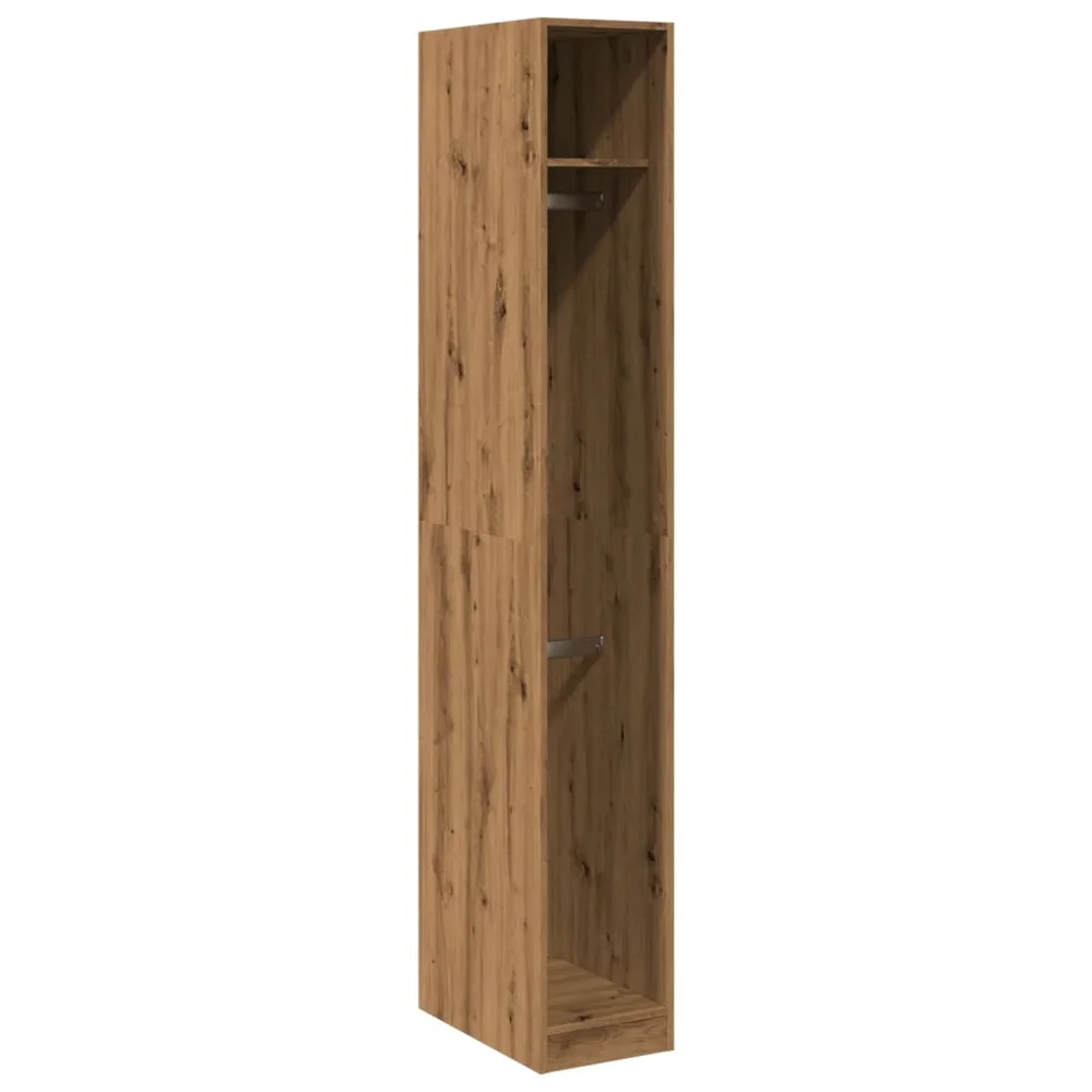 vidaXL Garderobe artisan eik 30x50x200 cm konstruert tre v:8564725
