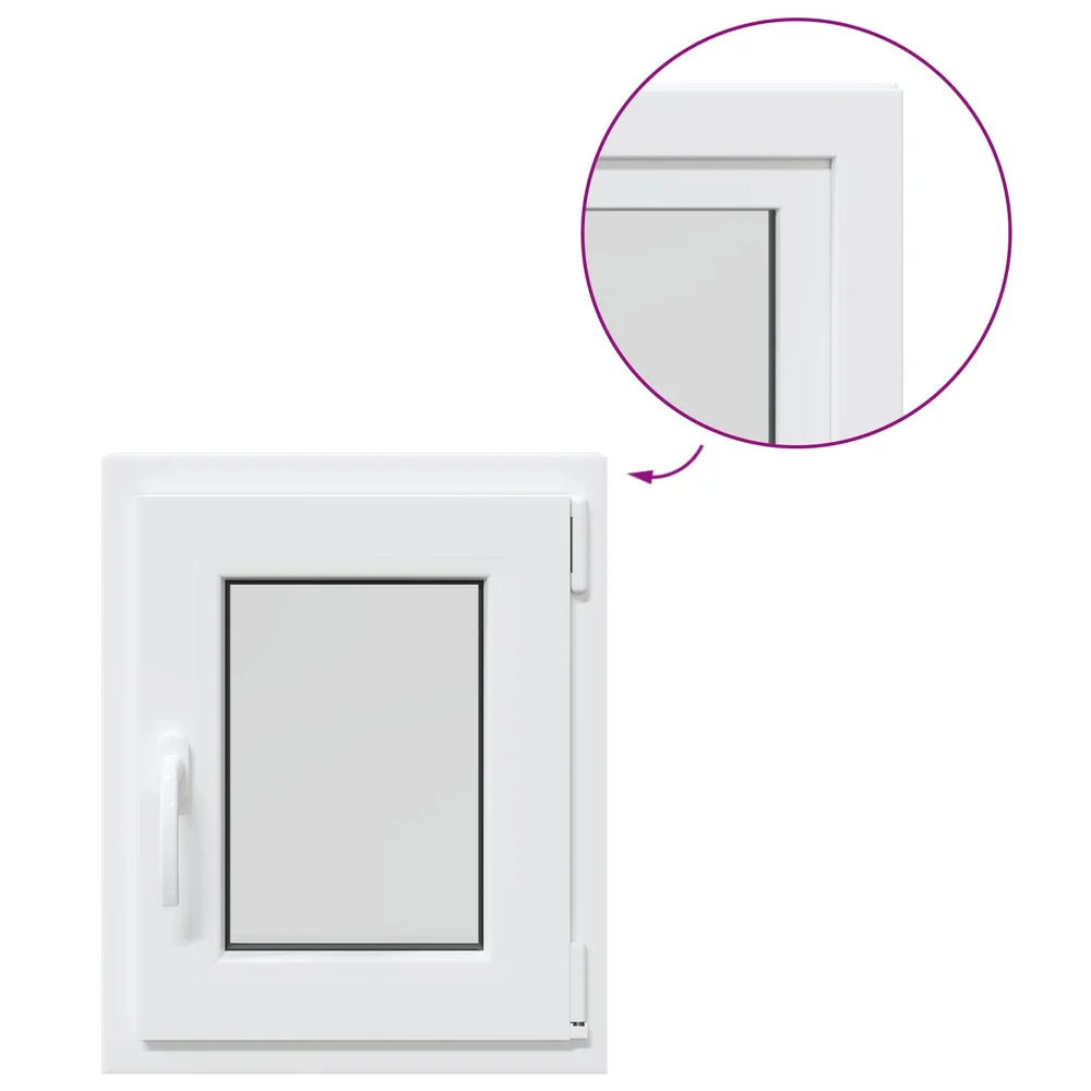 vidaXL Kjellervindu Intern Farge Hvit RISOR 50 x 60 cm v:6262365