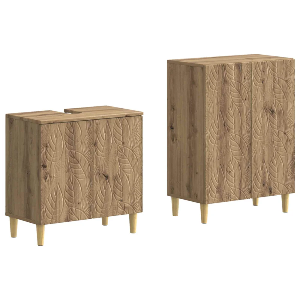 vidaXL 2-delt baderomsskapsett DELFT Artisan eik Konstruert tre v:4247694 vidaXL 2-delt baderomsskapsett DELFT Artisan eik Konstruert tre v:4247694