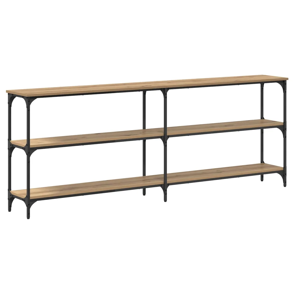 vidaXL Konsollbord artisan eik 200 x 29 x 75 cm Ingeniørtre og metall v:8985048 vidaXL Konsollbord artisan eik 200 x 29 x 75 cm Ingeniørtre og metall v:8985048