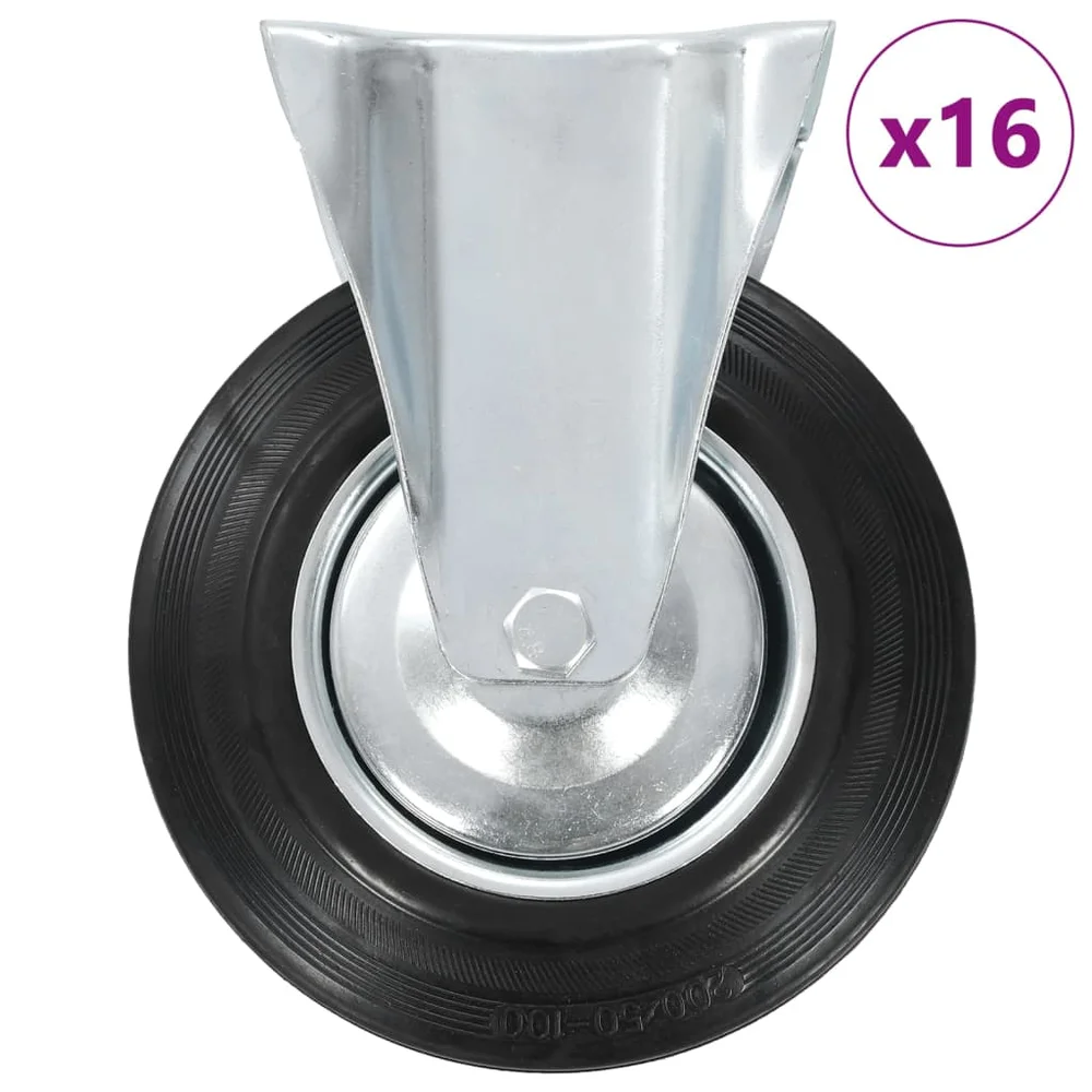 vidaXL Faste hjul 16 stk 200 mm v:2638101